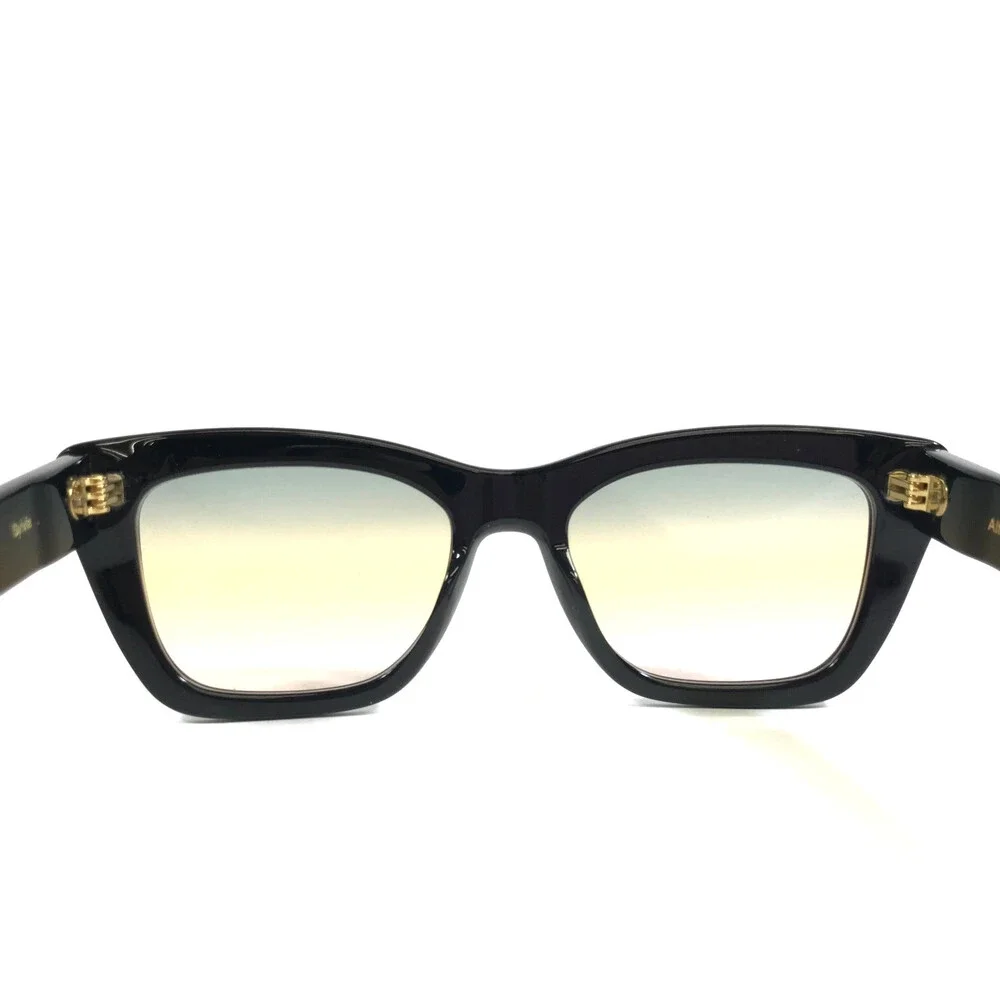 Alfred Kerbs Sunglasses SYLVIA BK Black Cat Eye with Blue Orange Gradient Lenses